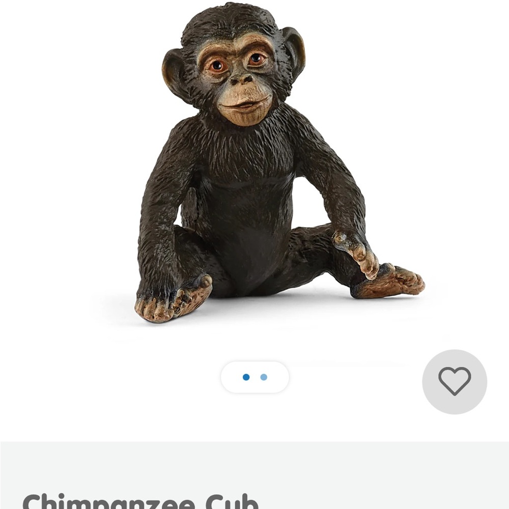 Chimpanzee Cub Action Figure - Brown Chimp Toy